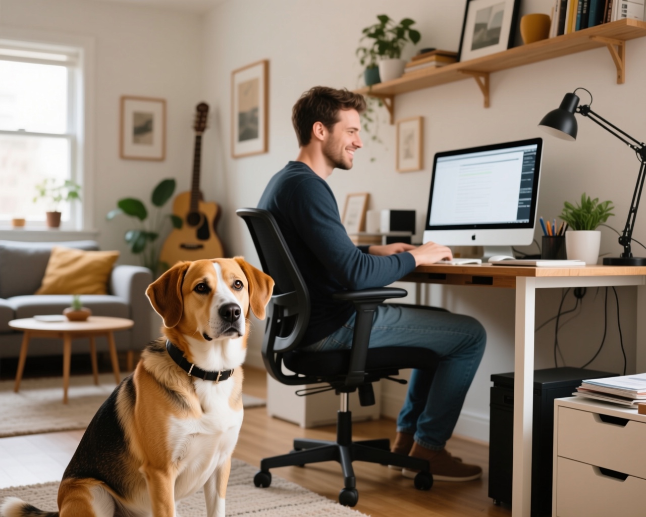 Homeoffice mit Hund